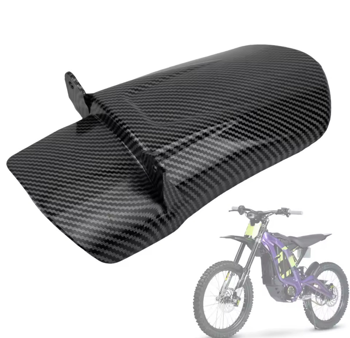 Carbon surron mud guard