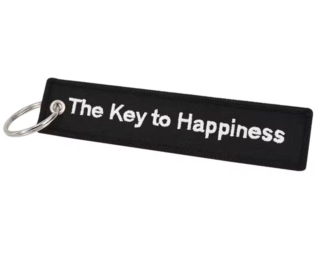 Key to happiness keychain