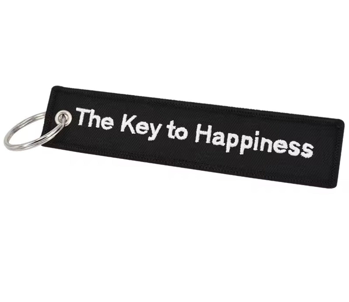 Key to happiness keychain
